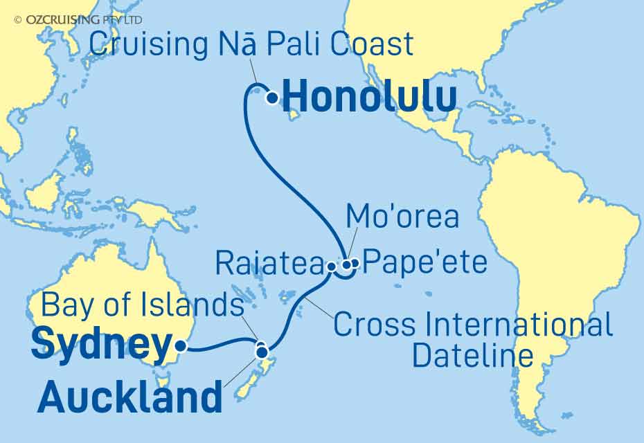 Celebrity Edge Sydney to Honolulu - Ozcruising.com.au