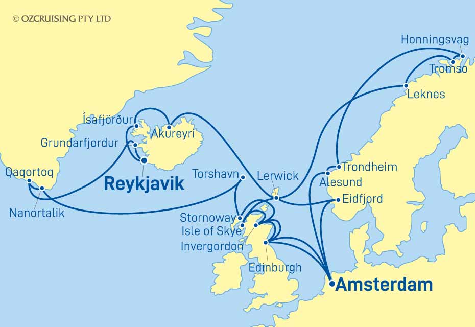 Nieuw Statendam Norway, Iceland. Greenland & UK - Ozcruising.com.au
