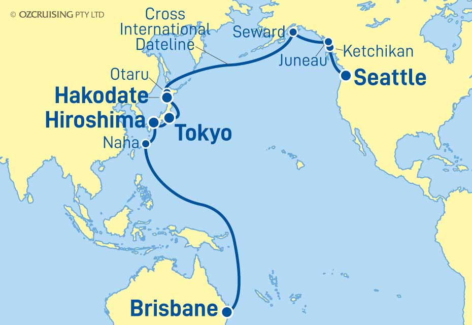 cruises from brisbane to seattle