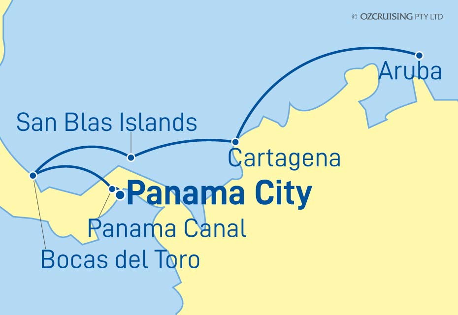 7 Night Panama City to Oranjestad Cruise on the Star Pride WC25SPR08FEB257