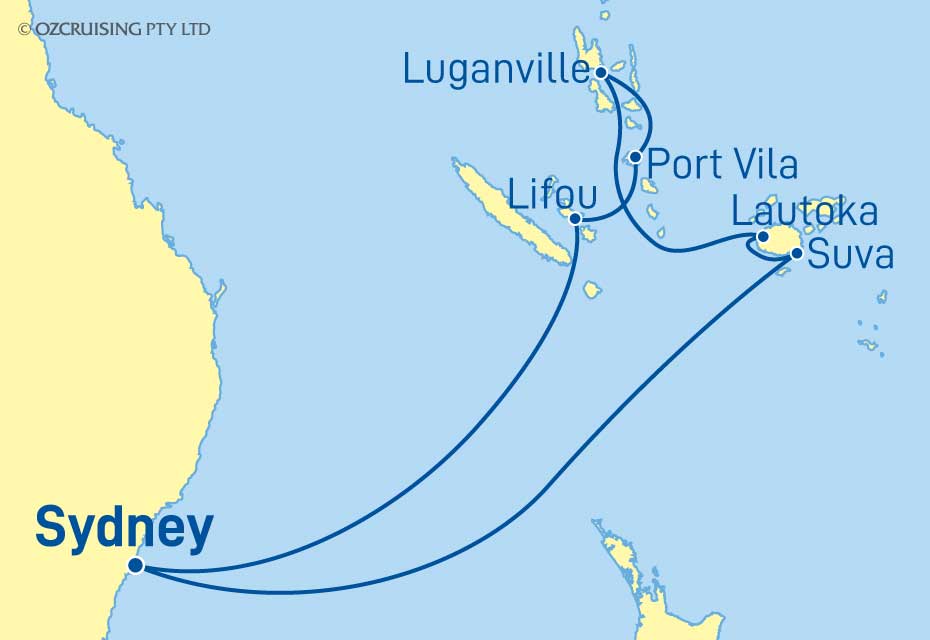 Queen Elizabeth New Caledonia, Vanuatu & Fiji - Ozcruising.com.au