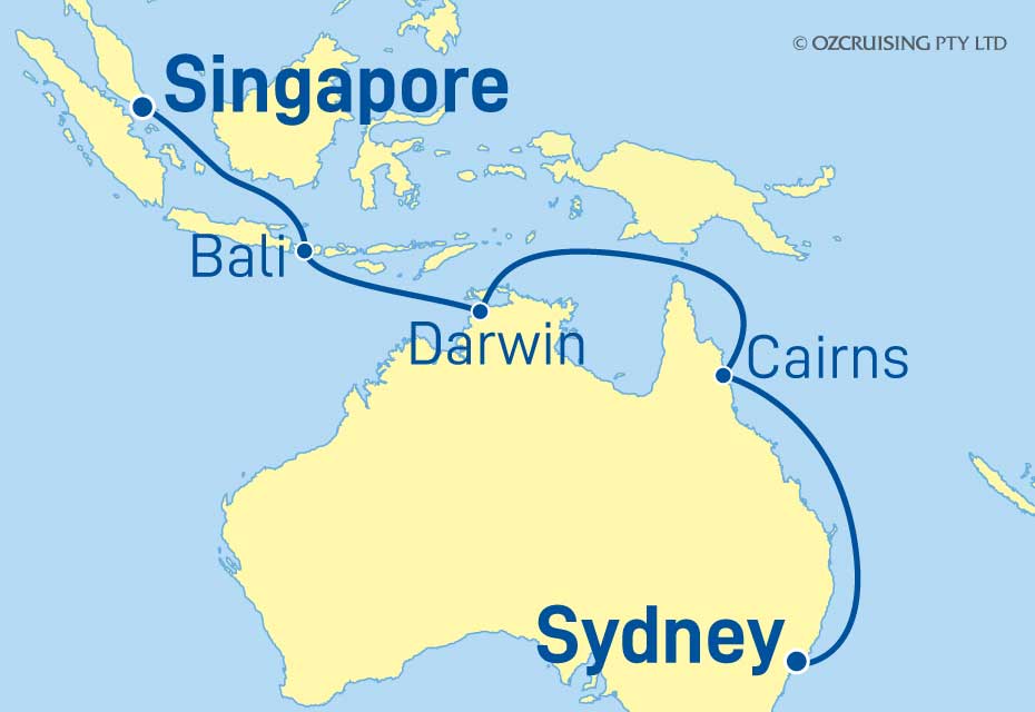 Ovation Of The Seas Sydney to Singapore - Ozcruising.com.au