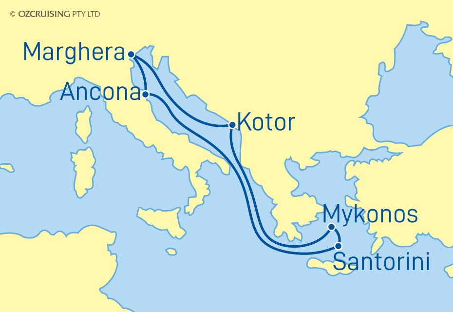 MSC Lirica Montenegro, Greece & Italy - Cruises.com.au