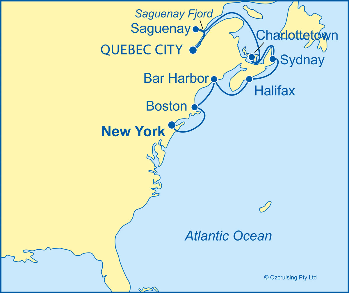 ms Zuiderdam New York to Quebec City - Ozcruising.com.au