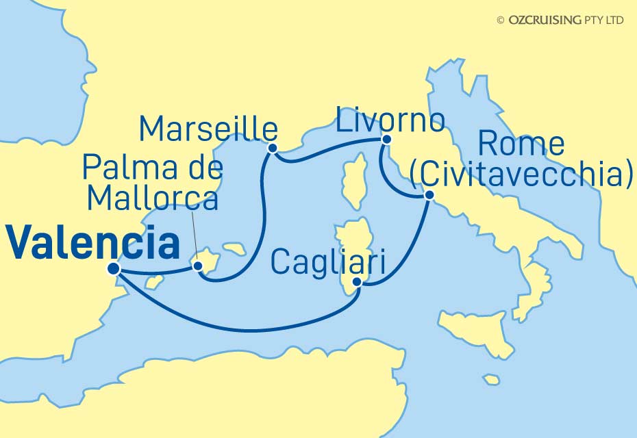 MSC Lirica Spain, France & Italy - Ozcruising.com.au