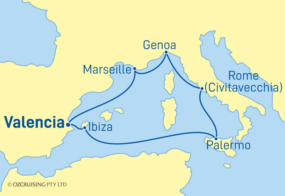 MSC Seaside Spain, Marseille, & Italy - Ozcruising.com.au