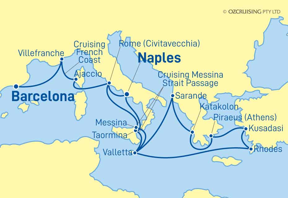 ms Oosterdam Rome (Civitavecchia) to Barcelona - Cruises.com.au