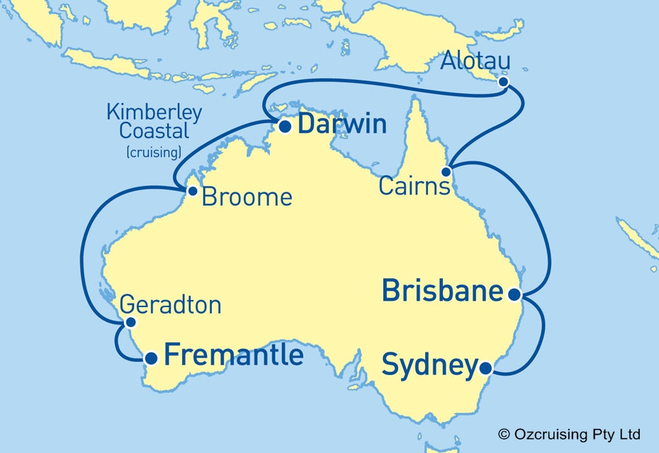 Golden Princess Sydney to Fremantle - Ozcruising.com.au