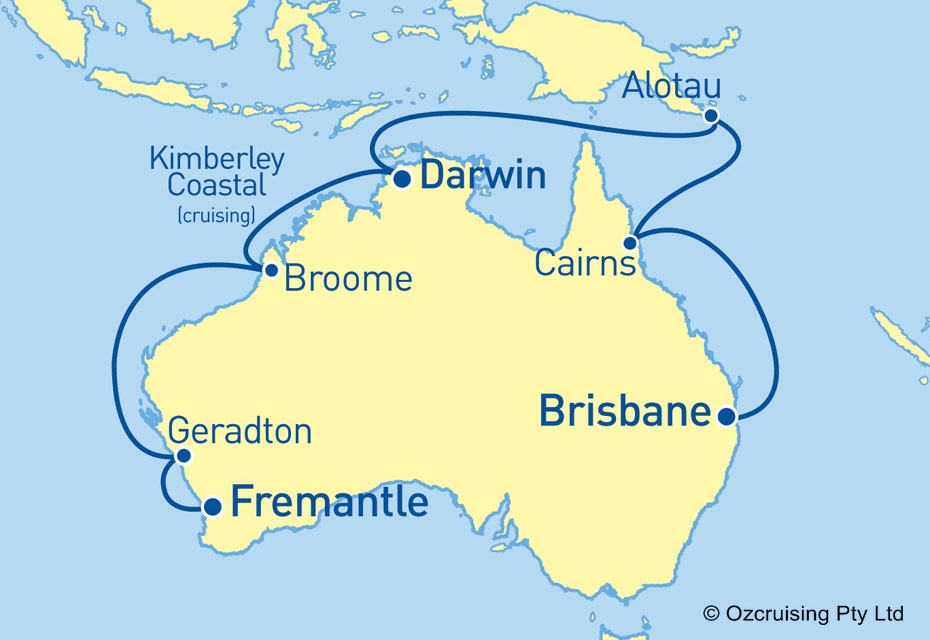 Golden Princess Brisbane - Fremantle - Ozcruising.com.au