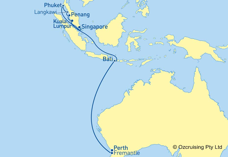 Sun Princess Singapore to Fremantle - Cruises.com.au