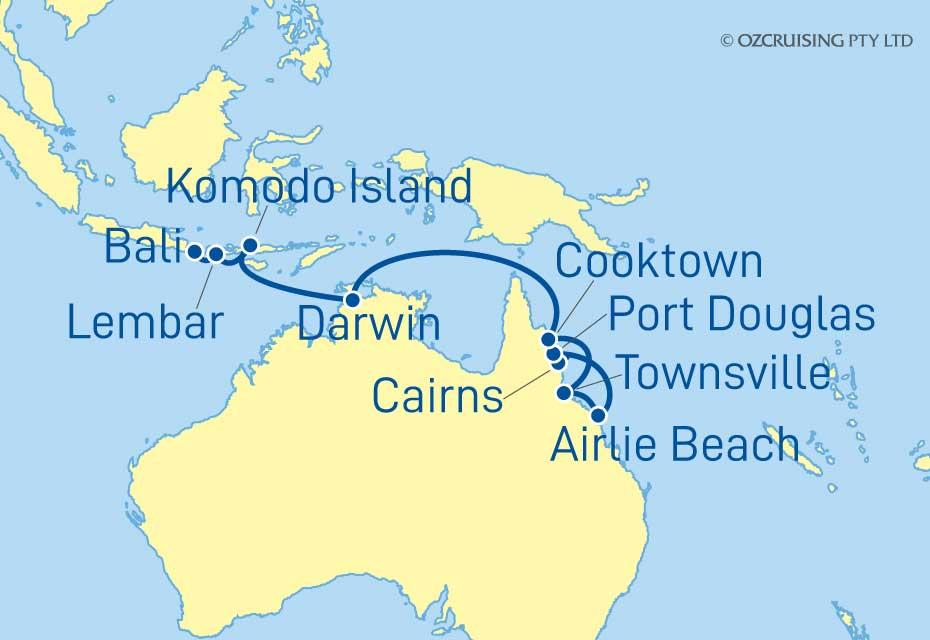 Norwegian Sun Bali (Benoa) to Cairns - Ozcruising.com.au