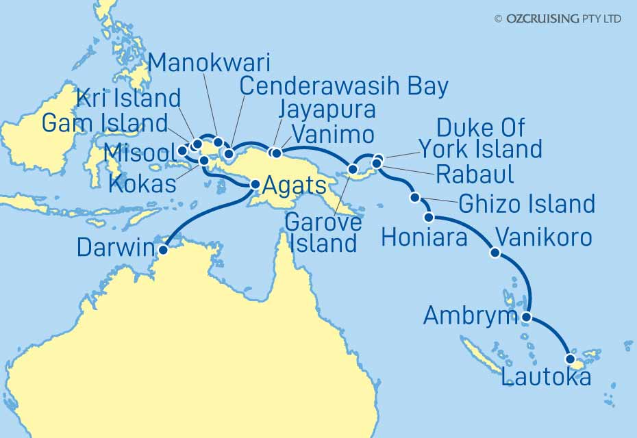 Seabourn Pursuit Darwin to Lautoka - Cruises.com.au