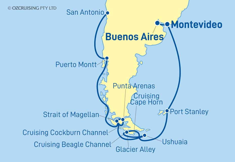 ms Oosterdam Buenos Aires to San Antonio - Cruises.com.au