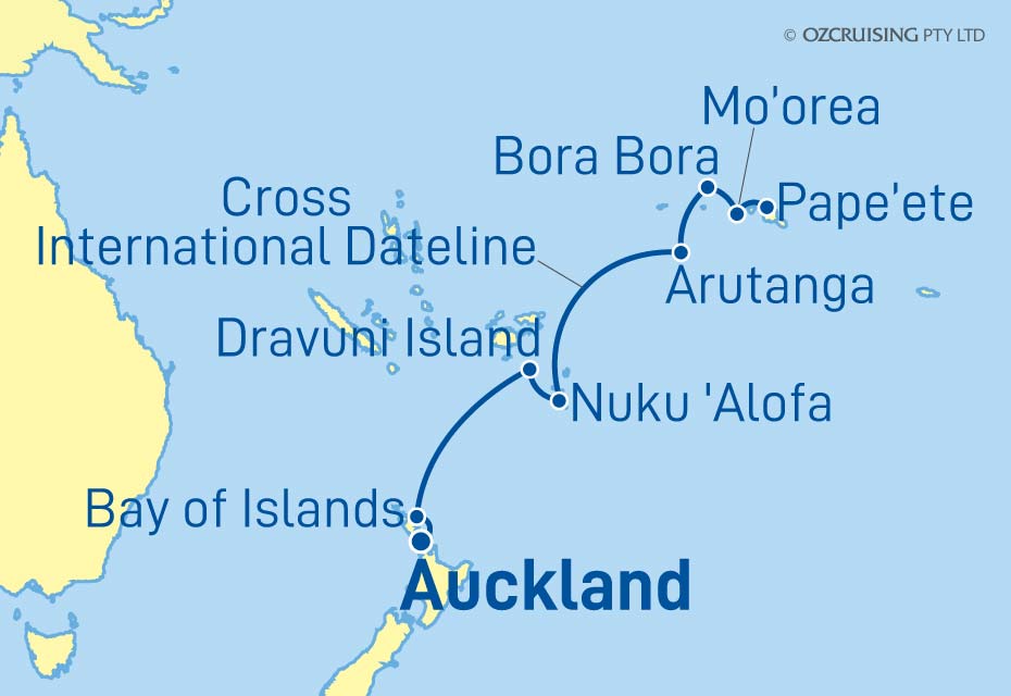 Seabourn Quest Auckland to Papeete - Ozcruising.com.au