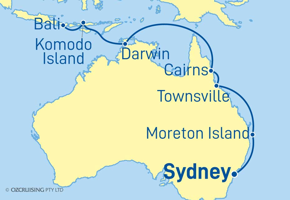 Seabourn Quest Bali (Benoa) to Sydney - Ozcruising.com.au