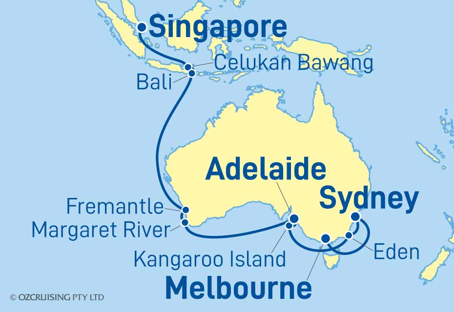 Azamara Pursuit Singapore to Melbourne - CruiseLovers.com.au