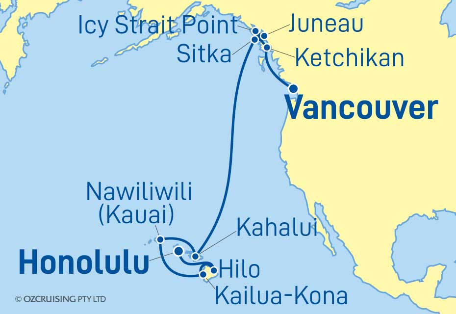 Norwegian Spirit Vancouver to Honolulu - CruiseLovers.com.au