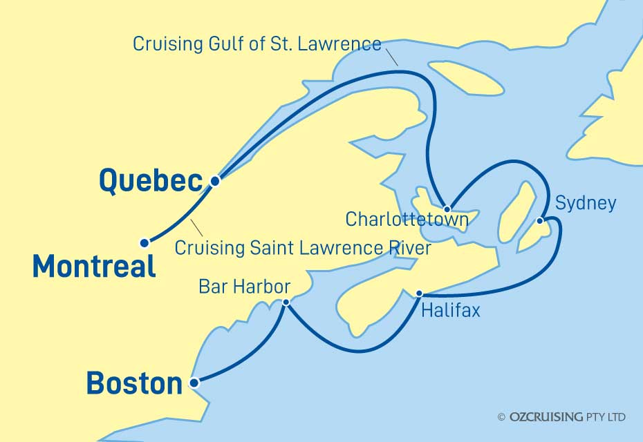 ms Zaandam Montreal to Boston - Ozcruising.com.au