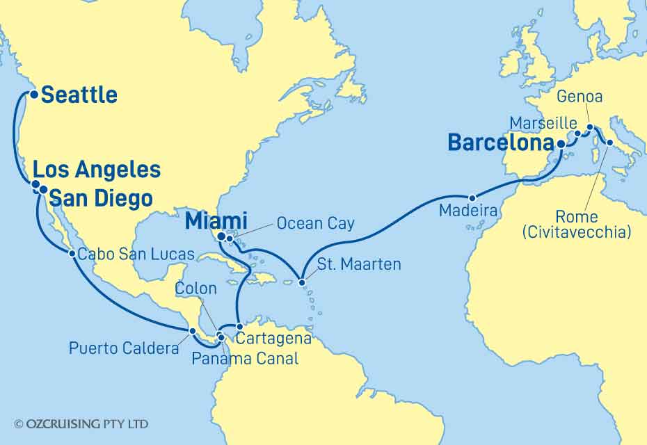 Seattle To Rome 35 Night Rome to Seattle Cruise on the MSC Poesia - MS26-PO-06APR26-35