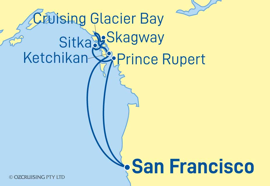 Ruby Princess Route 10 Night Alaska & Canada Cruise on the Ruby Princess - PC26-R612.1