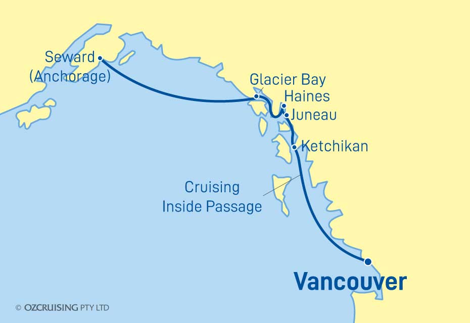 ms Westerdam Seward to Vancouver - Ozcruising.com.au