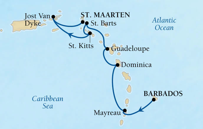Seabourn Odyssey Barbados to St. Maarten - Ozcruising.com.au