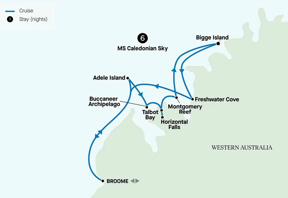 6 Night Kimberley Coastal Encounter Cruise on the MS Caledonian Sky