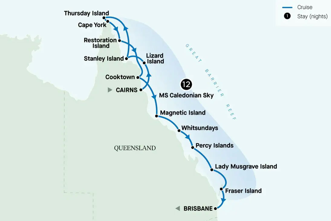 MS Caledonian Sky Queensland Reef and Islands Discovery - Ozcruising.com.au