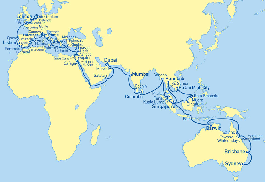 Azamara Journey World Cruise Sydney to London - Cruises.com.au