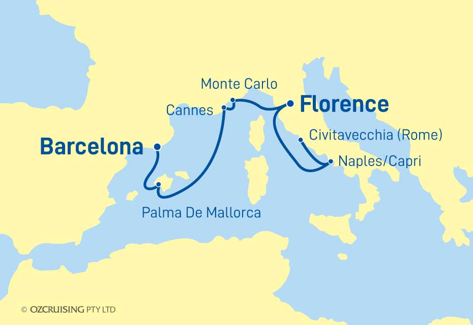 Celebrity Apex Rome to Barcelona - Cruises.com.au