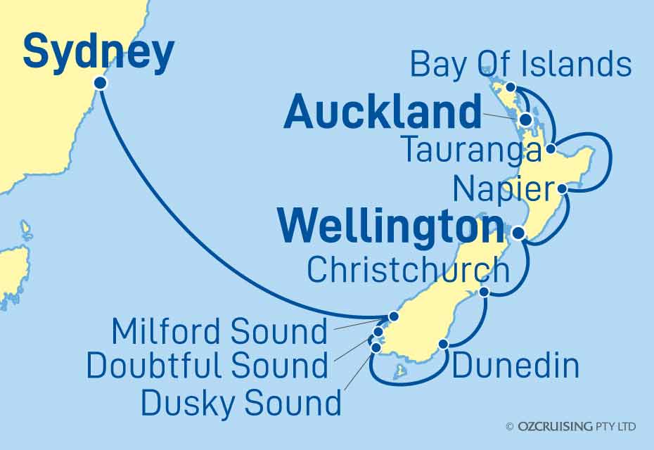 cruise from auckland to sydney
