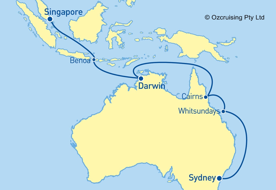 Columbus Sydney to Singapore - Ozcruising.com.au