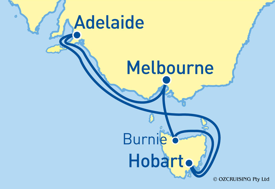 Vasco da Gama Melbourne and Tasmania - Ozcruising.com.au