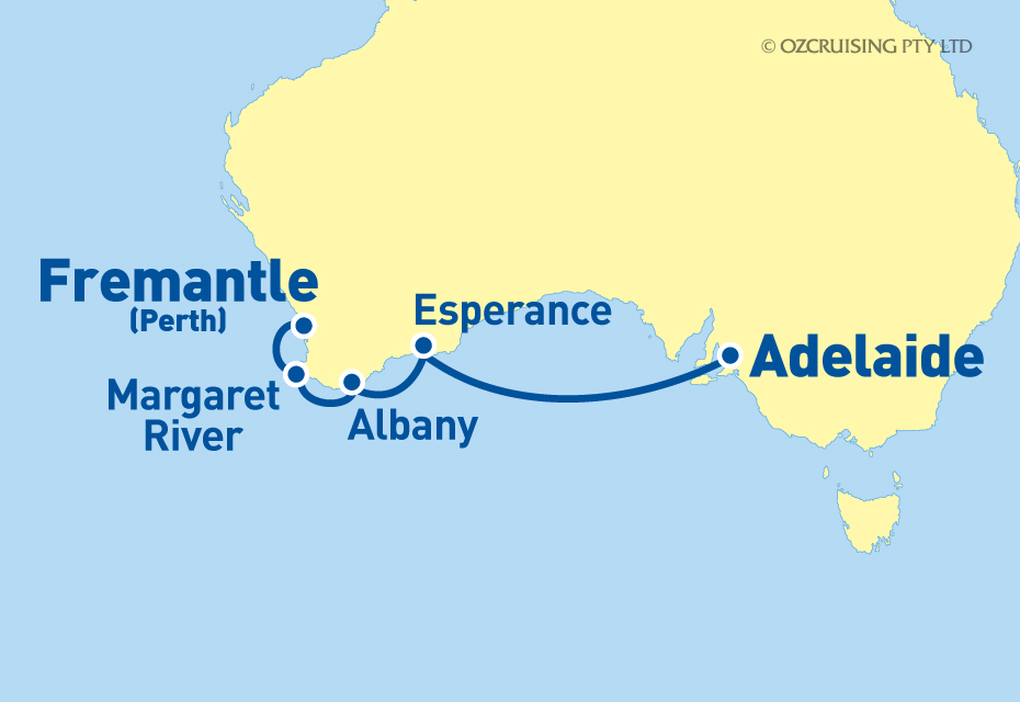 Vasco da Gama Adelaide to Fremantle - Ozcruising.com.au