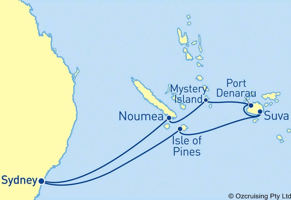 12 Night South Pacific / Fiji Cruise on the Carnival Spirit CS325