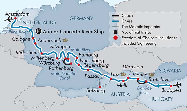 14 Night Budapest-Amsterdam Cruise on the Concerto Class - EUMCR15-19MAR15