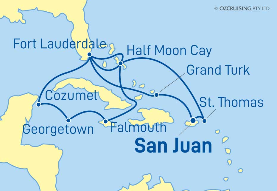 ms Oosterdam Bahamas, Caribbean & Mexico - Ozcruising.com.au