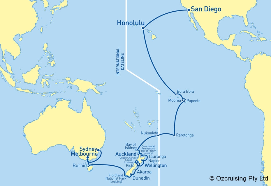 ms Maasdam Sydney to San Diego - Ozcruising.com.au