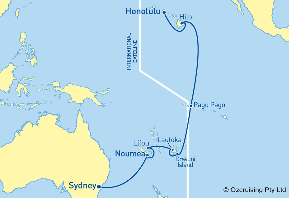 ms Noordam Sydney to Honolulu - Ozcruising.com.au