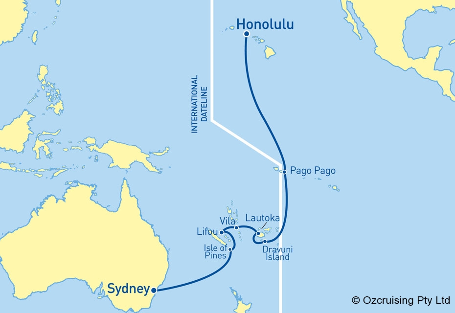ms Noordam Sydney to Honolulu - Ozcruising.com.au