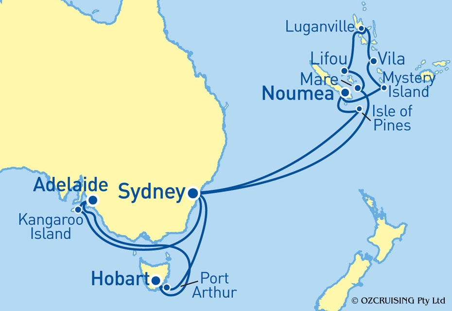 ms Noordam South Pacific and Tasmania - Ozcruising.com.au