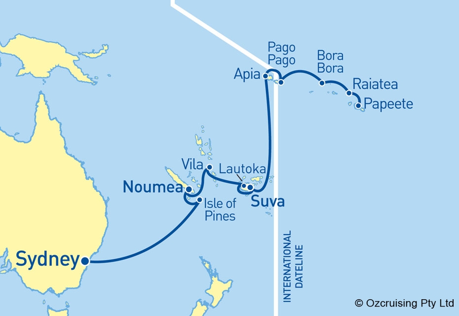 Norwegian Jewel Papeete to Sydney - Ozcruising.com.au