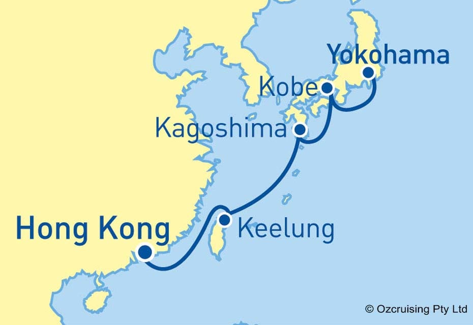 7 Night Hong Kong-Yokohama Cruise on the Diamond Princess - M408B