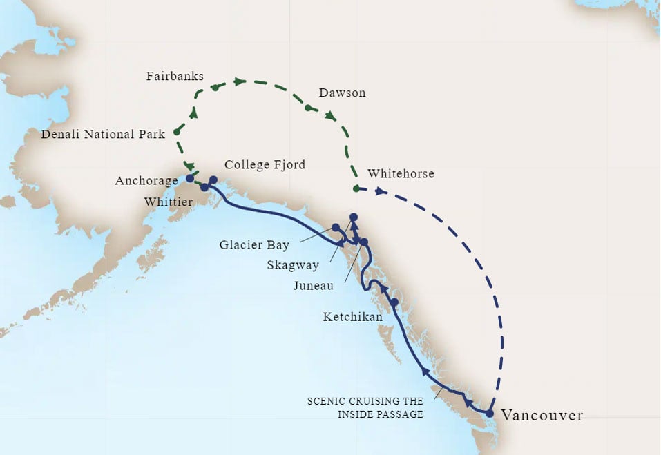 17 Night Fly Cruise - Alaska, Yukon & Denali Cruise on the ms Noordam ...