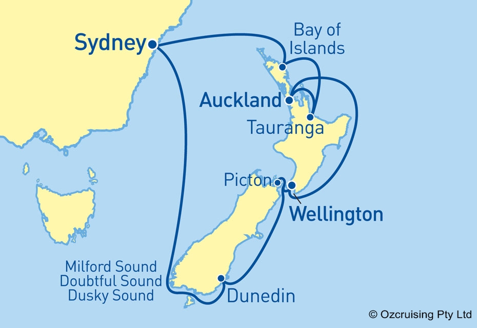 14 Night New Zealand Cruise on the Ovation Of The Seas - OV09JAN17