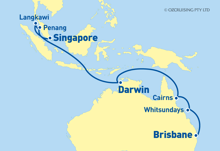Pacific Adventure Singapore to Brisbane - Ozcruising.com.au