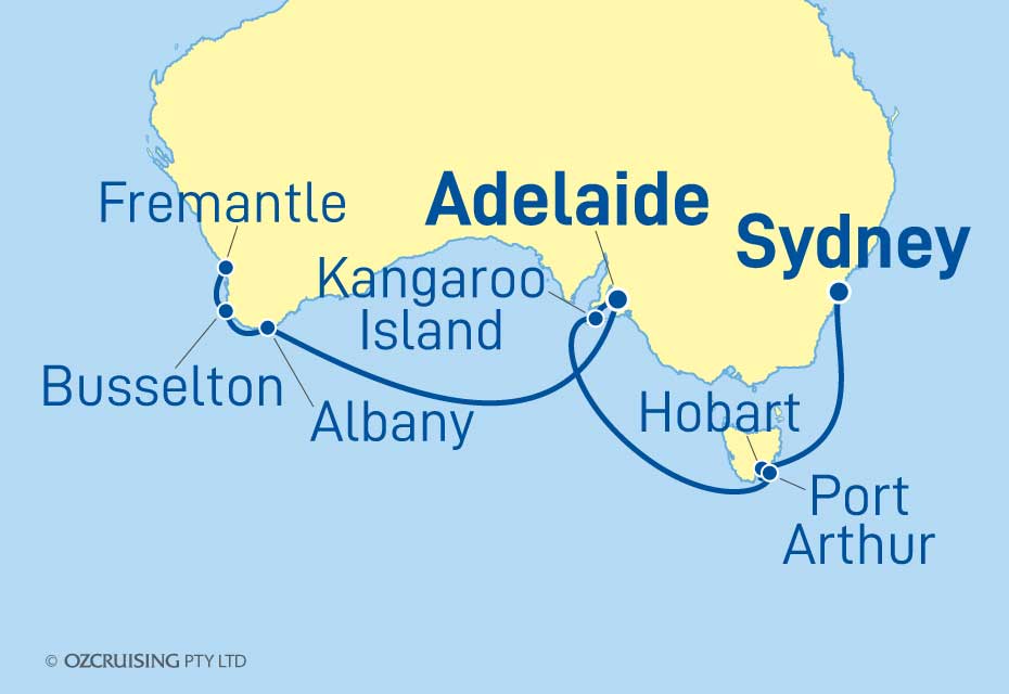 Sapphire Princess Sydney to Fremantle - Ozcruising.com.au