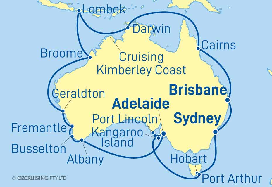 Sapphire Princess Australian Circumnavigation - Ozcruising.com.au