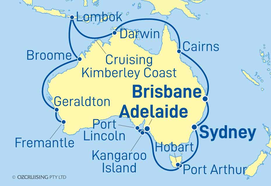 Sapphire Princess Adelaide to Fremantle - Ozcruising.com.au