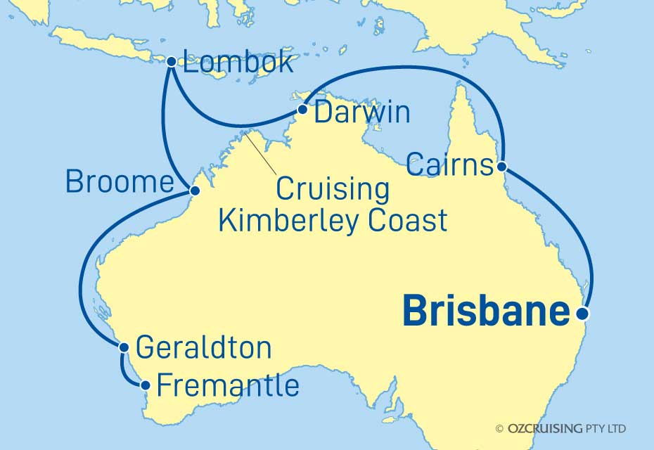 Sapphire Princess Brisbane to Fremantle - Ozcruising.com.au